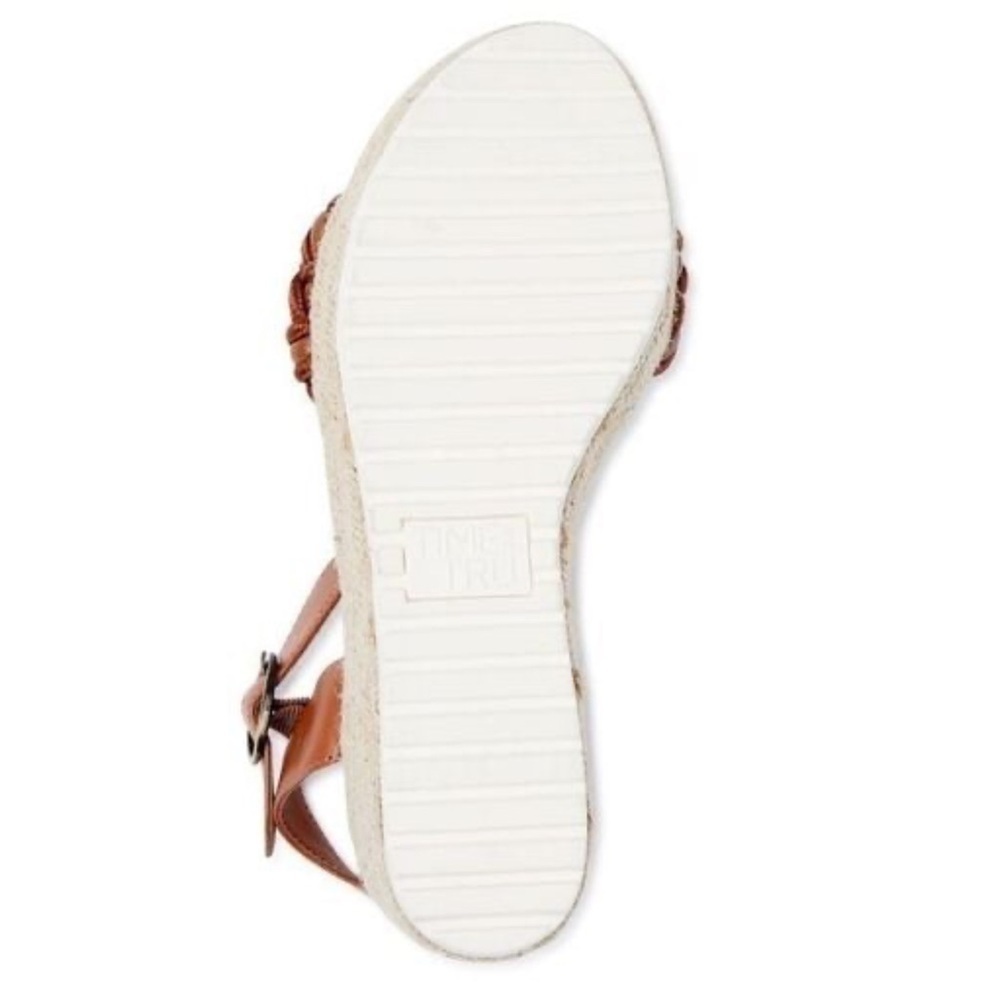 Time and Tru Women's Braided Wedge Sandals size 10 - Picture 3 of 3